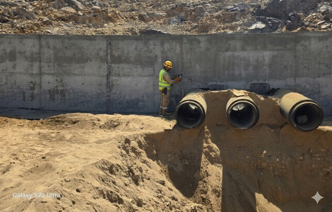 Portfolio: تنفيذ قنوات فرعية ورئيسية لتصريف مياه اﻷمطار جنوب مكة المرحلة الرابعة